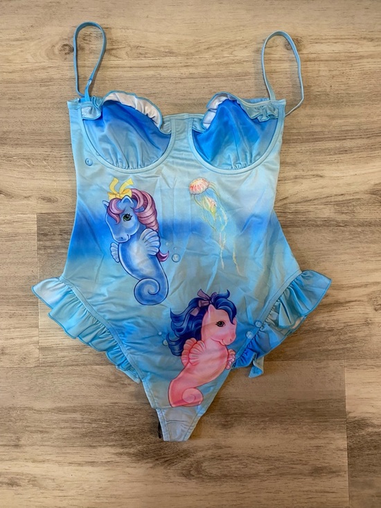 Dolls Kill Other - RARE Dolls Kill x My Little Pony mermaid Aquatic Soul One Piece Swimsuit- NWOT